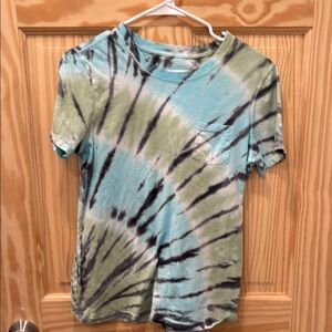 Ivory Ella Blue and Black Tie-Dye Tee